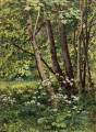 Flores del bosque paisaje clásico Ivan Ivanovich árboles